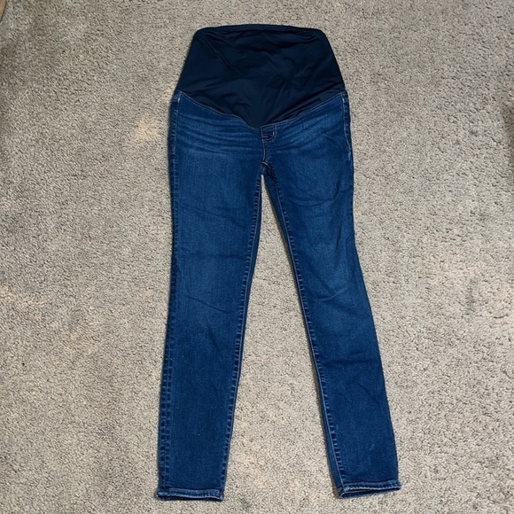 Madewell Maternity Over-the-Belly Skinny Jeans Blue Coronet Wash 25 - Picture 4 of 10